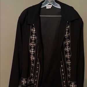 BonWorth Black Embroidered Blazer